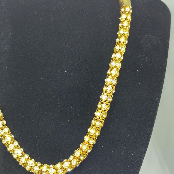 Goldtone Crystal Necklace - Picture 3 of 3